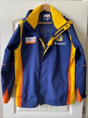 Vintage F1 Renault ING Racing Team Jacket - Navy, Yellow, Orange